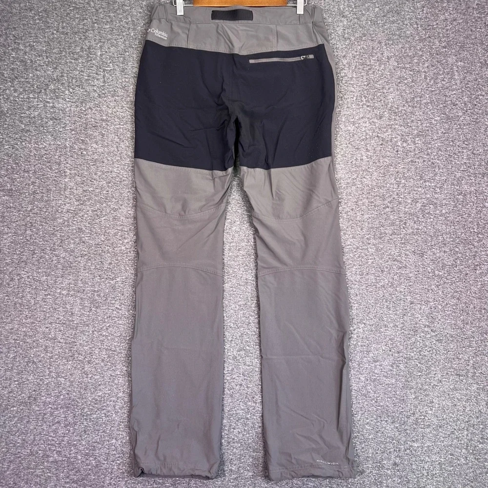 Columbia Titanium Pants Mens M Gray Belted Performance Hiking Omni Wick Outdoors